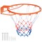 15 Inch Basketball Rim Goal Replacement with All Weather Net and Metal Pipes Perfect for Indoor or Outdoor
